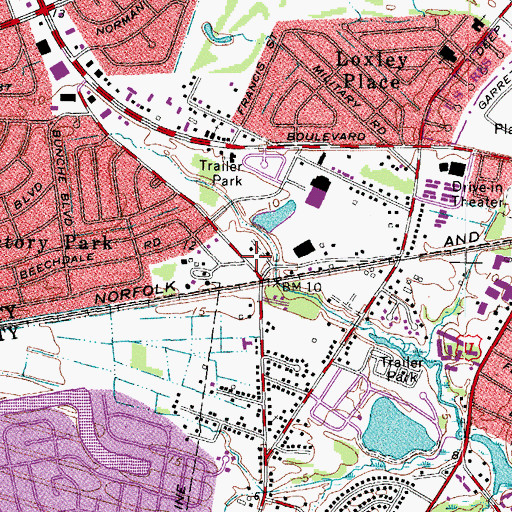 Topographic Map of Calvary Evangelical Baptist Church, VA