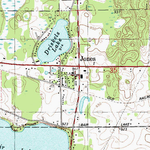 Topographic Map of Faith Bible Church, MI