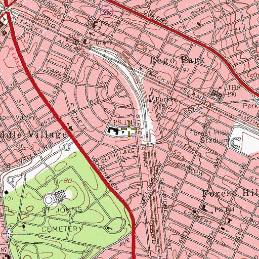 Topographic Map of Mount Playground, NY