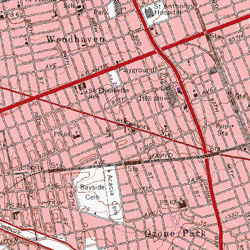 Topographic Map of Ruoff Triangle, NY