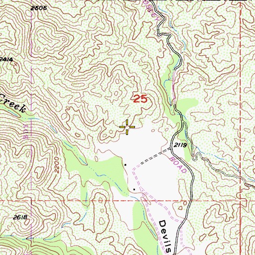 Topographic Map of Devils Hole, CA