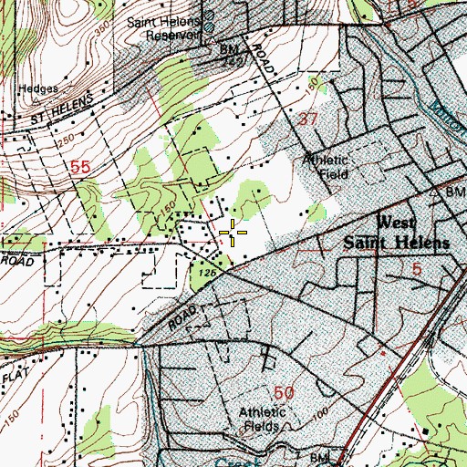 Topographic Map of McBride Elementary School, OR