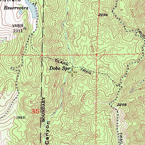 Topographic Map of Dobe Spring, CA
