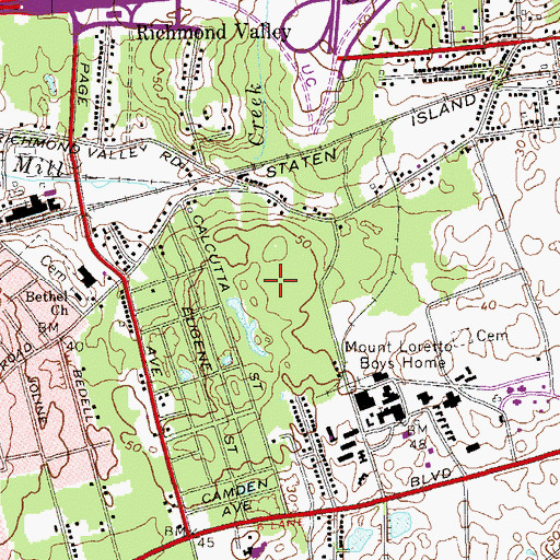 Topographic Map of Long Pond Park, NY