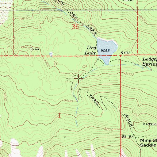 Topographic Map of Dry Lake Trail, CA