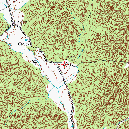 Topographic Map of Mill Creek School (historical), KY
