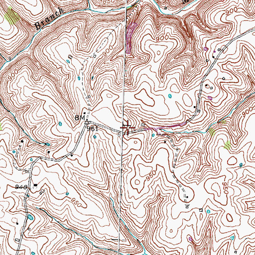 Topographic Map of School Number Thirty-Six (historical), KY