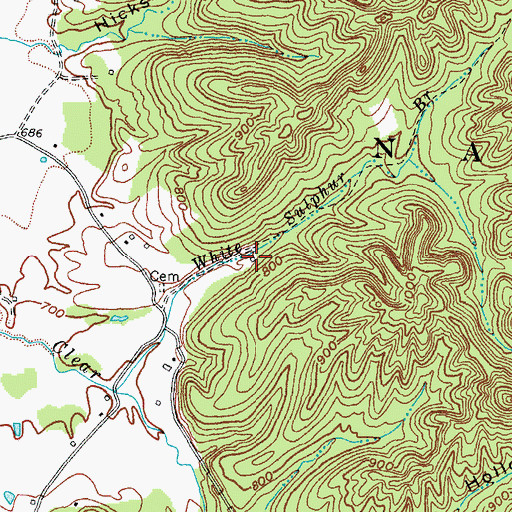 Topographic Map of White Sulpher School (historical), KY