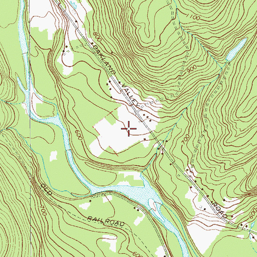 Topographic Map of Oakland Valley Race Park, NY
