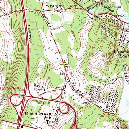 Topographic Map of Exit 7, NY