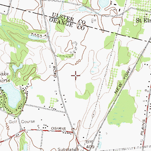 Topographic Map of Osiris Country Club, NY