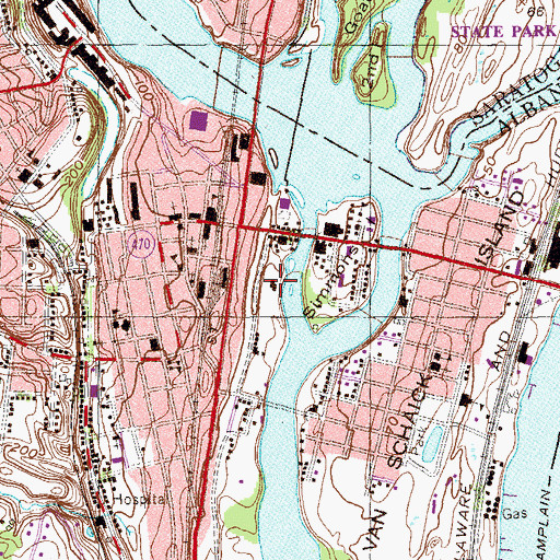 Topographic Map of Sons of Saint Michael Gymnasium, NY
