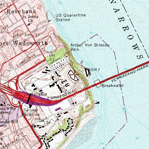 Topographic Map of Flagstaff Fort (historical), NY
