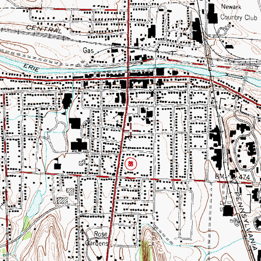 Topographic Map of Saint Michaels Parochial School, NY