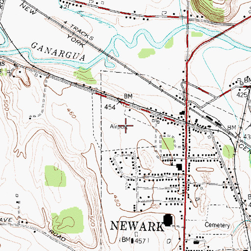 Topographic Map of Newark Airport (historical), NY
