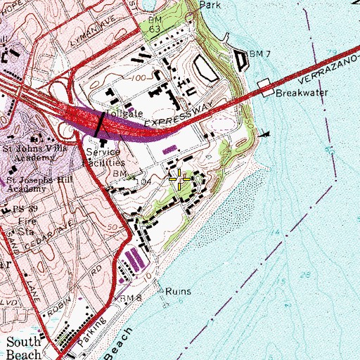 Topographic Map of Battery Ayres (historical), NY