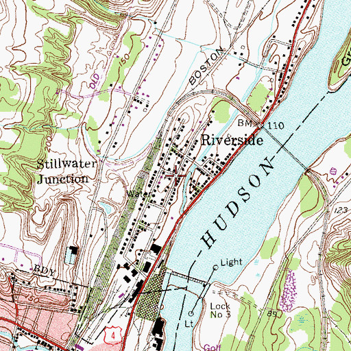 Topographic Map of Public School Number 4 (historical), NY