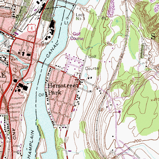 Topographic Map of Public School Number 4 (historical), NY