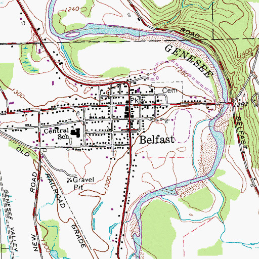 Topographic Map of Bartlett Memorial Library, NY