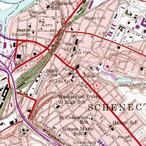 Topographic Map of Saint Joseph's Roman Catholic Church, NY