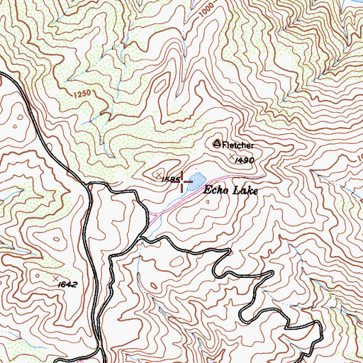Topographic Map of Echo Lake, CA