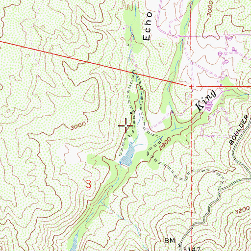 Topographic Map of Echo Valley, CA