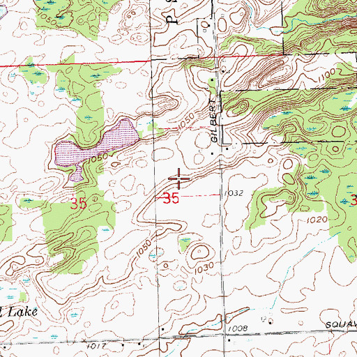 Topographic Map of Cambria Township Hall, MI