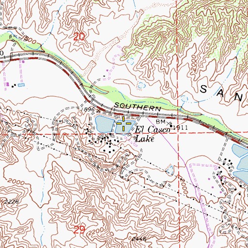 Topographic Map of El Casco Lake, CA