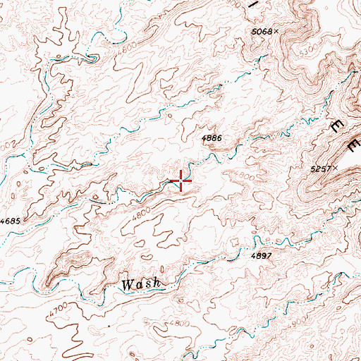 Topographic Map of Coalmine Mesa Chapter, AZ