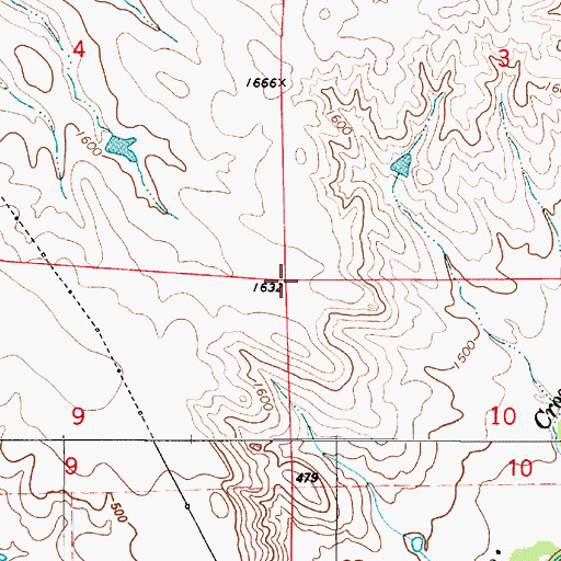 Topographic Map of Crow Creek District, SD