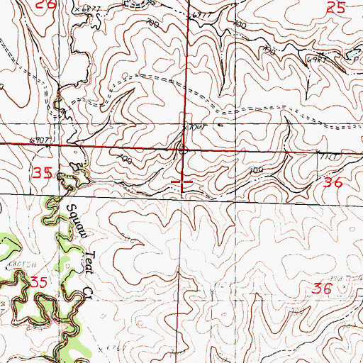 Topographic Map of District 2, SD