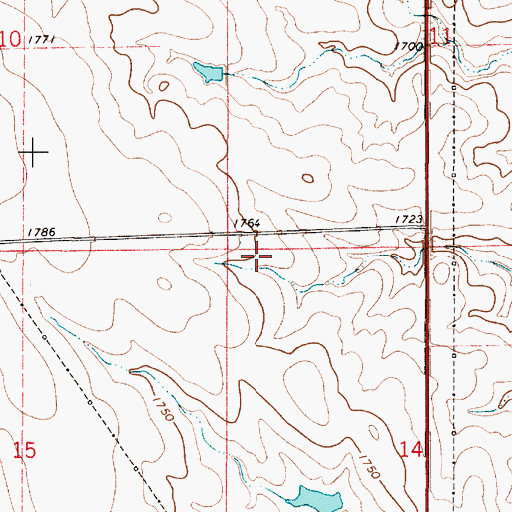 Topographic Map of Fort Thompson District, SD