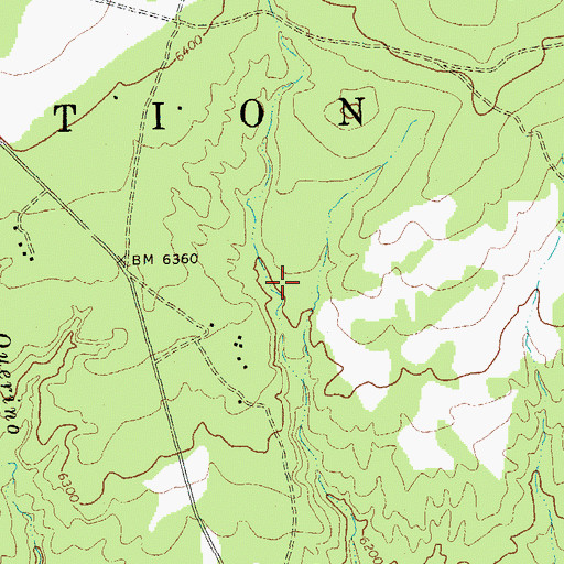 Topographic Map of Houck Chapter, AZ