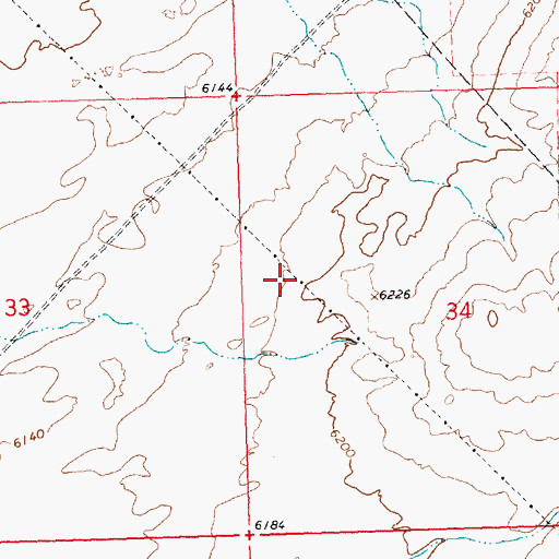Topographic Map of Huerfano Chapter, NM