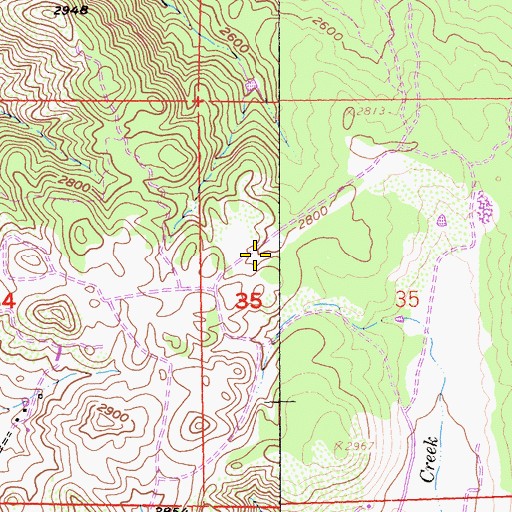 Topographic Map of Mesa Grande Reservation, CA
