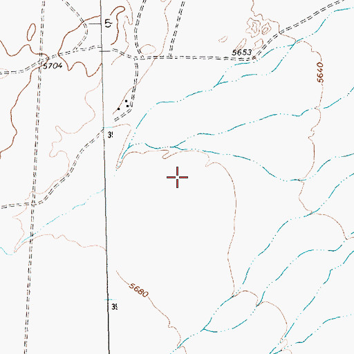 Topographic Map of Naschitti Chapter, NM