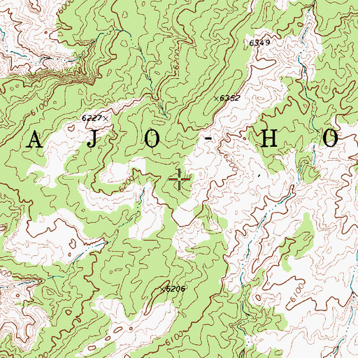 Topographic Map of RU252, AZ