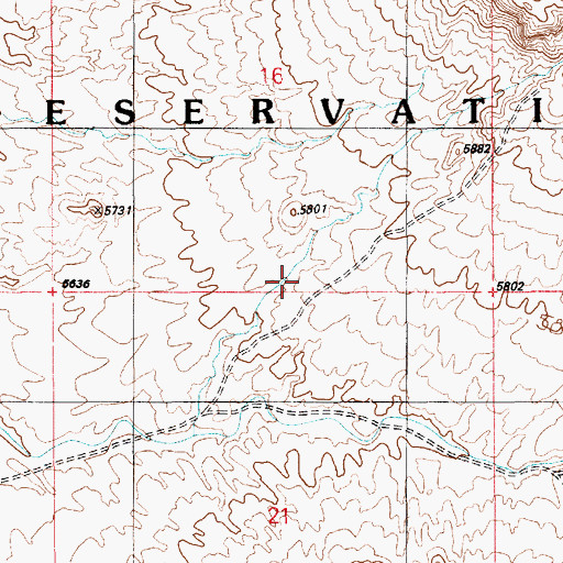 Topographic Map of RU558, AZ