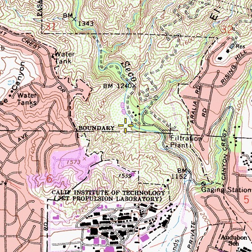 Topographic Map of El Prieto Canyon, CA