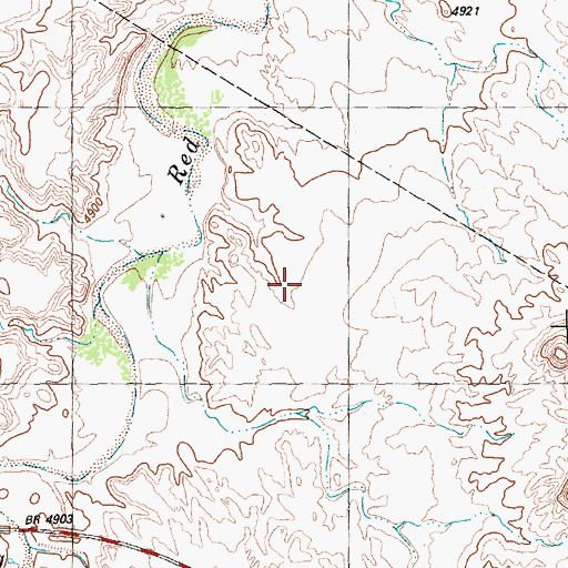 Topographic Map of Beclabito Chapter, NM
