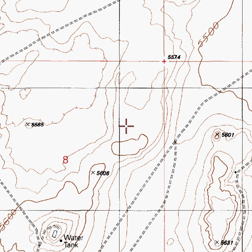 Topographic Map of Burro Springs District, AZ