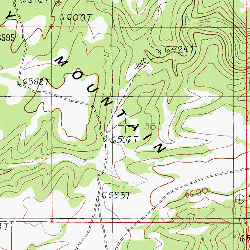 Topographic Map of Cameron Chapter, AZ