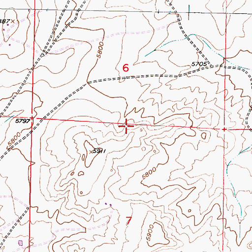 Topographic Map of Caoncito Chapter, NM