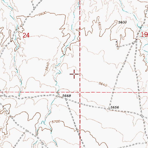 Topographic Map of Teesto Chapter, AZ