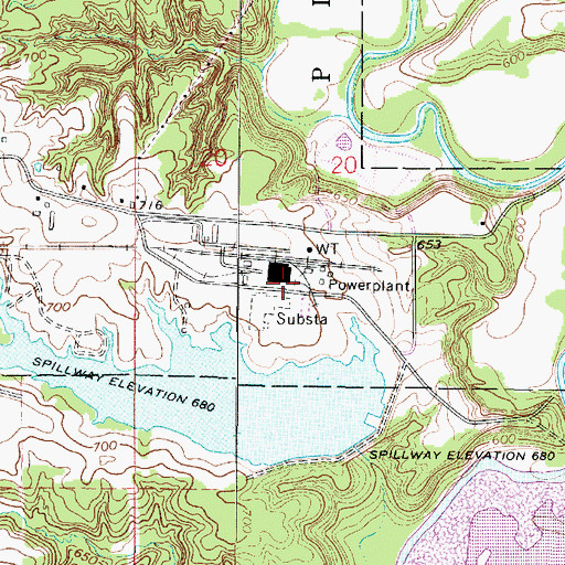 Topographic Map of Vermilion Power Station, IL