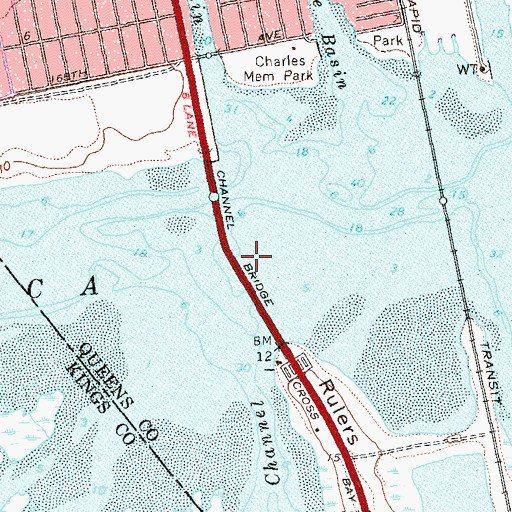 Topographic Map of Joseph P. Addabbo Memorial Bridge, NY