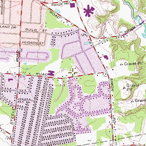 Topographic Map of Enfield Fire Department District 1 Station 2, CT