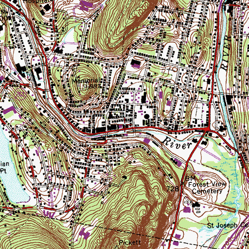 Topographic Map of Winsted Fire Marshal's Office, CT