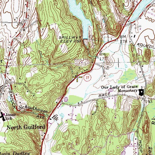 Topographic Map of North Guilford Volunteer Fire Company 4 and 5, CT