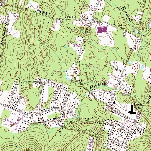 Topographic Map of Hamden Fire Department Station 9, CT